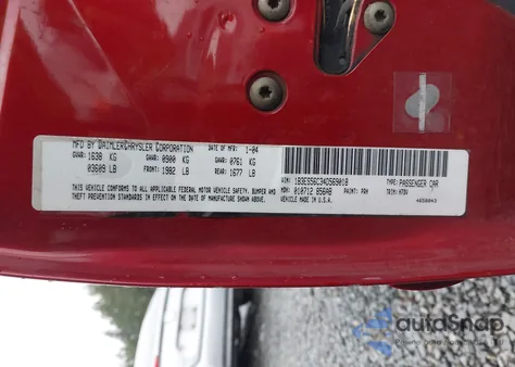 2004 Dodge Neon Sxt from USA, damaged, VIN 1B3ES56C34D569018